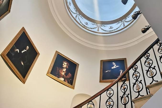 The staircase and skylight at Belair House